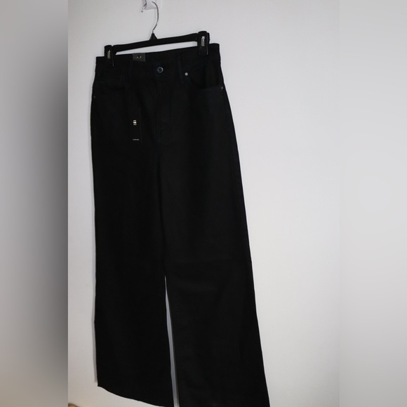 G- Star | Black Wide Leg High Rise Jeans Size 28 New - Picture 5 of 11
